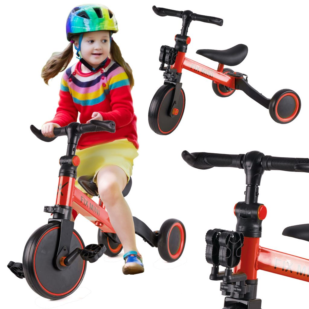 ROWEREK TRIKE FIX MINI BIEGOWY 3W1 CZERWONY