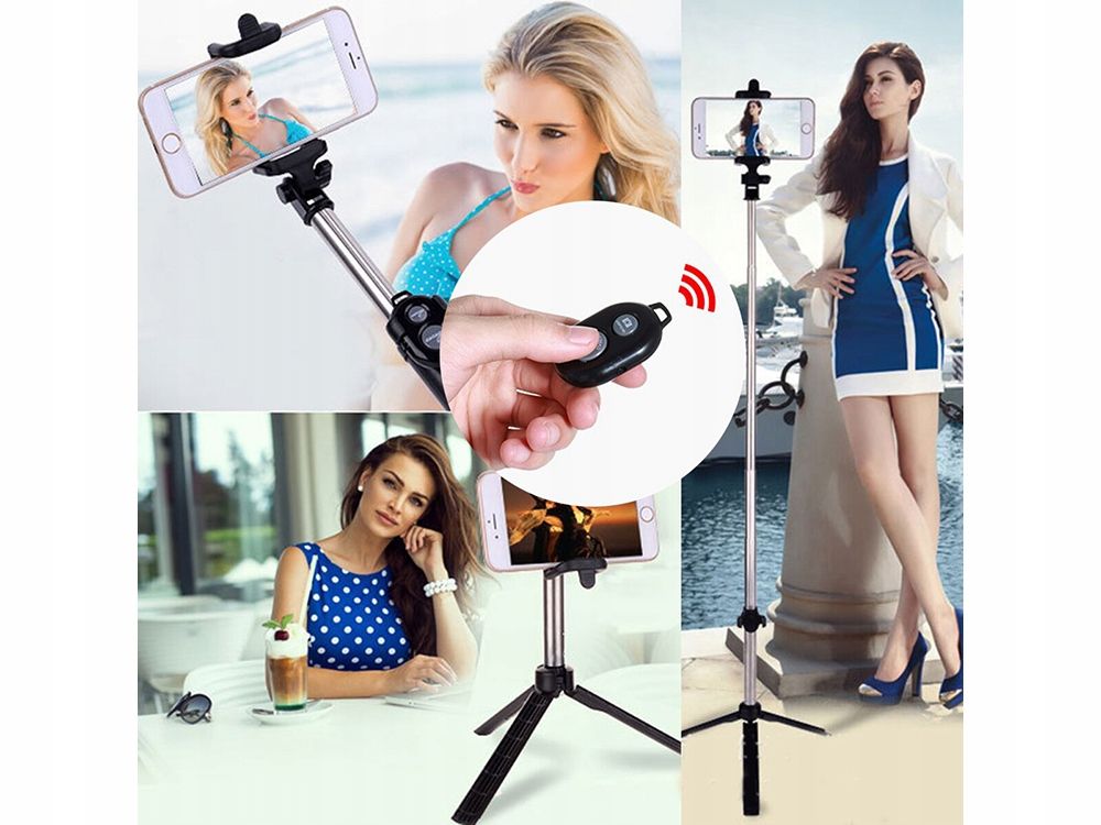 UCHWYT DO SELFIE STICH TRIPOD KIJEK STATYW PILOT 04094
