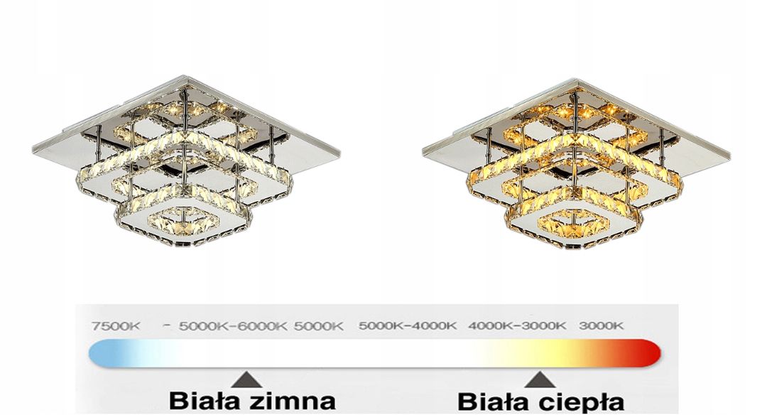 Lampa sufitowa PLAFON Kinkiet  Wobako METEOR II LED 30cm x 30cm 33W