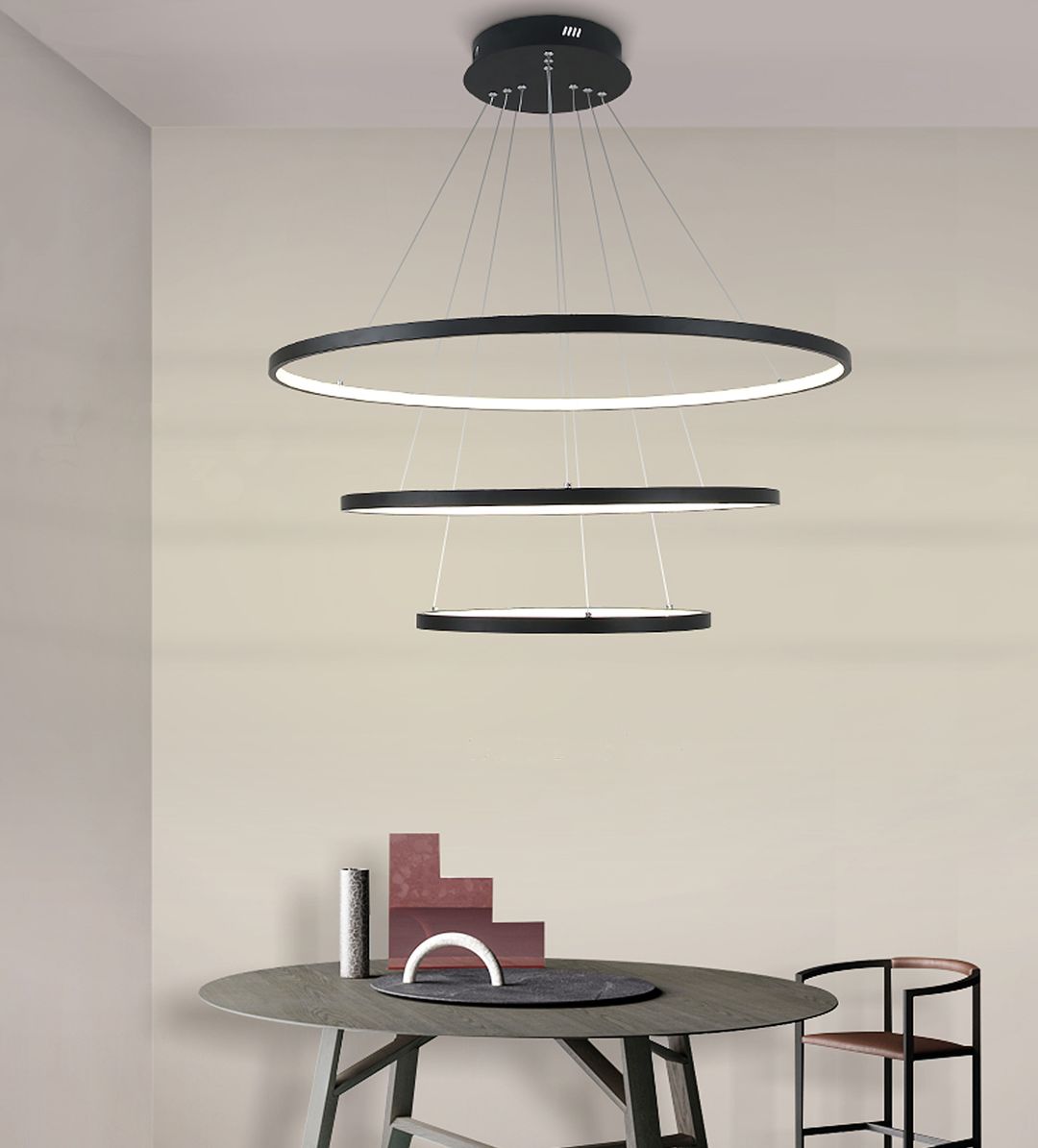 Lampa wisząca modern ring Wobako Silva III 59W 20/40/60 żyrandol LED