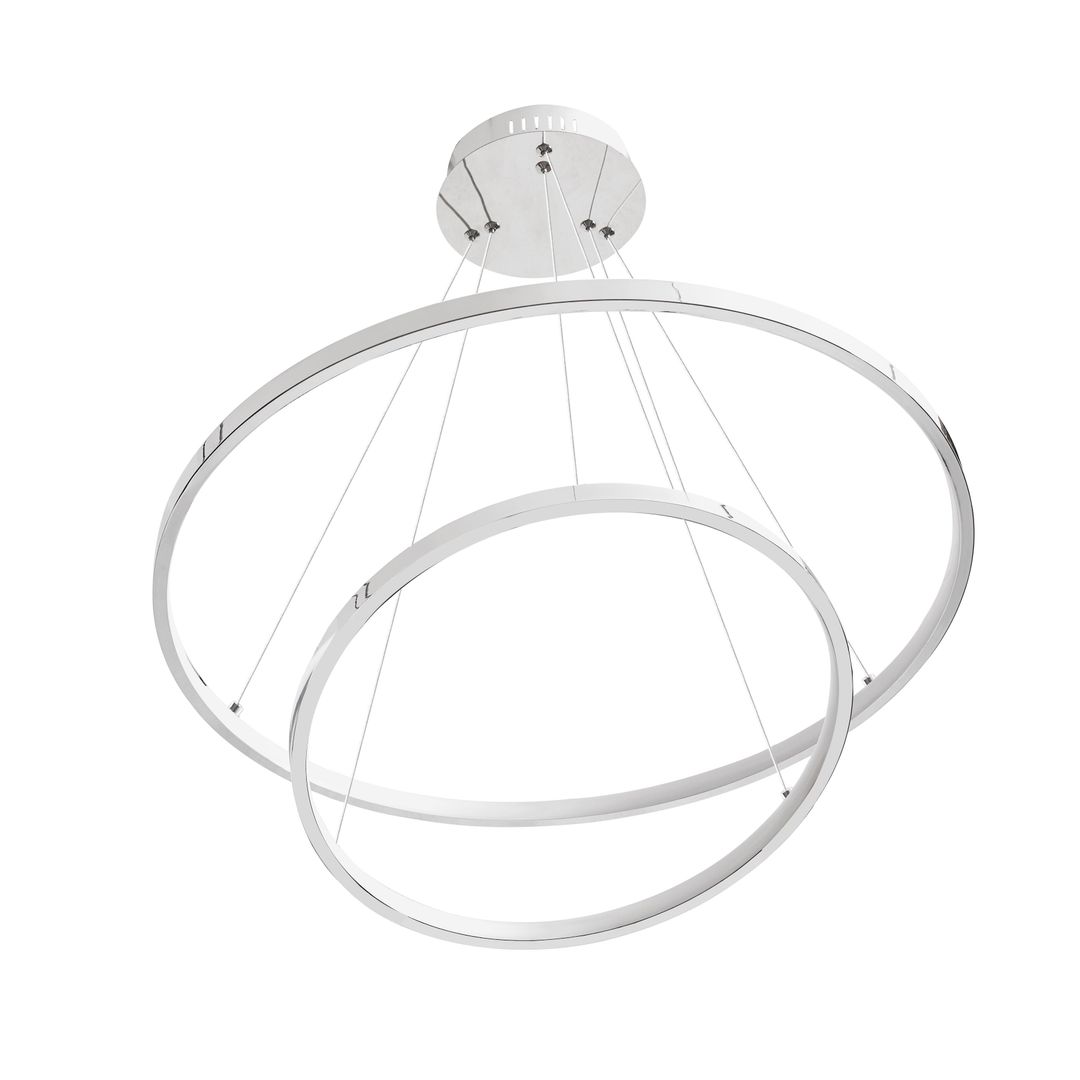 Lampa wisząca Wobako ring żyrandol Silva II 47W chrom LED okręgi 40/60
