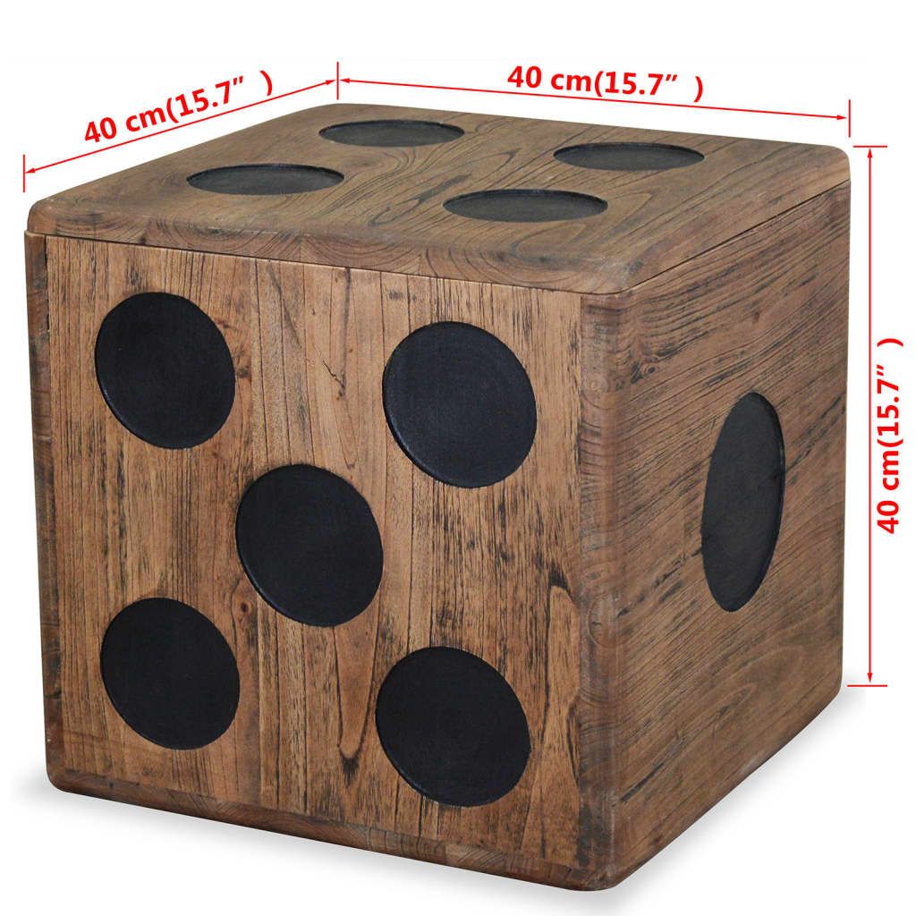 Pudełko do przechowywania, drewno mindi, 40 x 40 x 40 cm