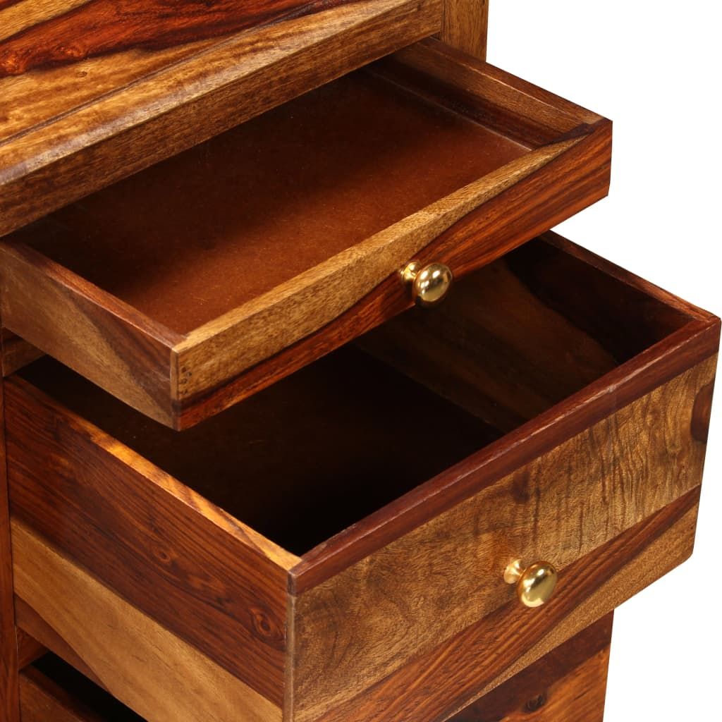 Biurko z szafką i szufladami, drewno sheesham, 140x50x76 cm