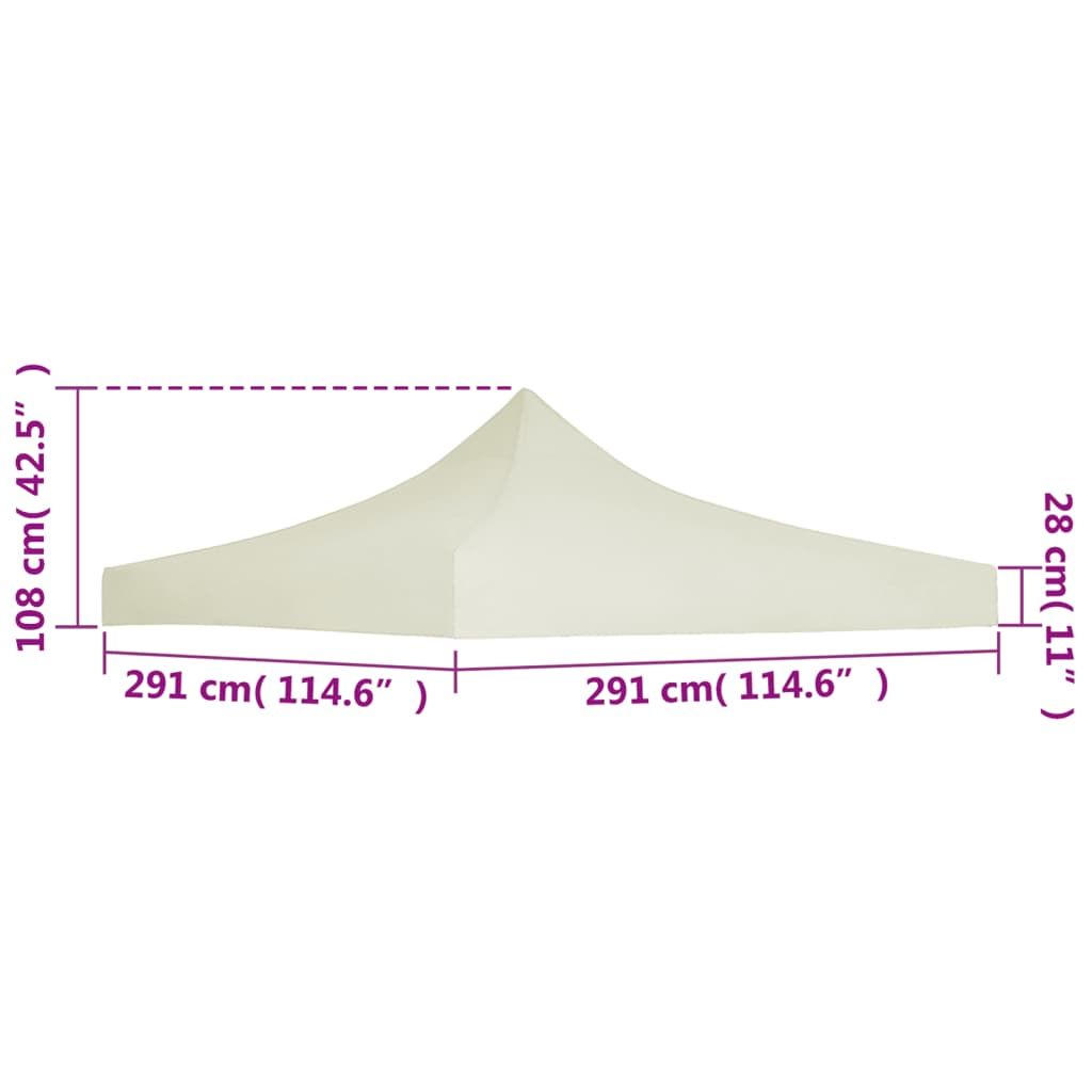 Dach namiotu imprezowego, 3 x 3 m, kremowy