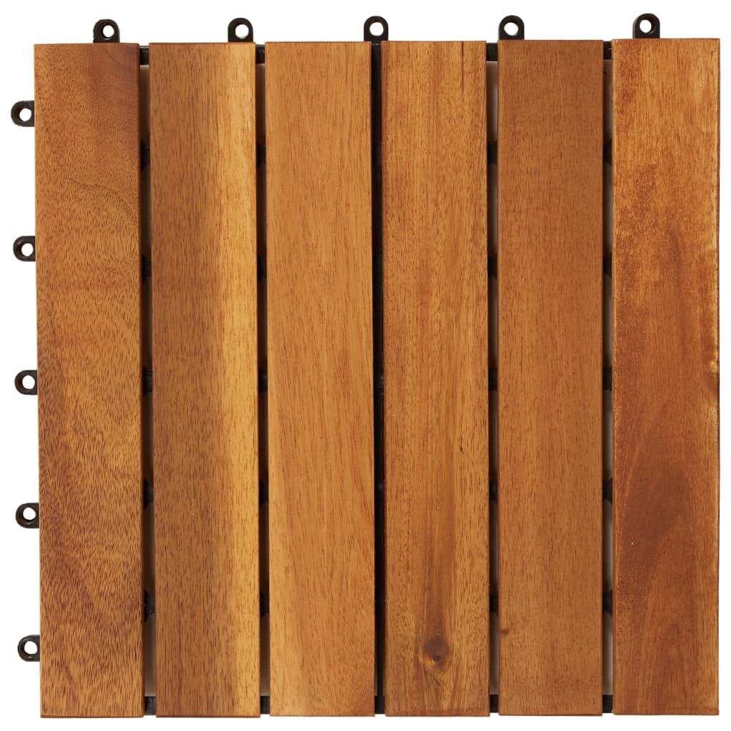 Płytki tarasowe, 30 x 30 cm, drewno akacjowe, pionowy wzór