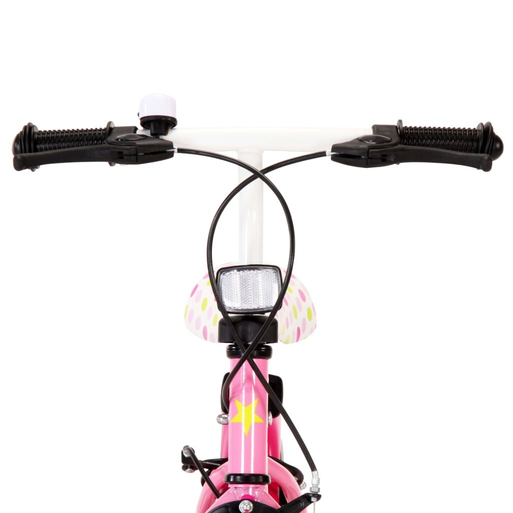 Rower dla dzieci, 12 cali, biało-różowy