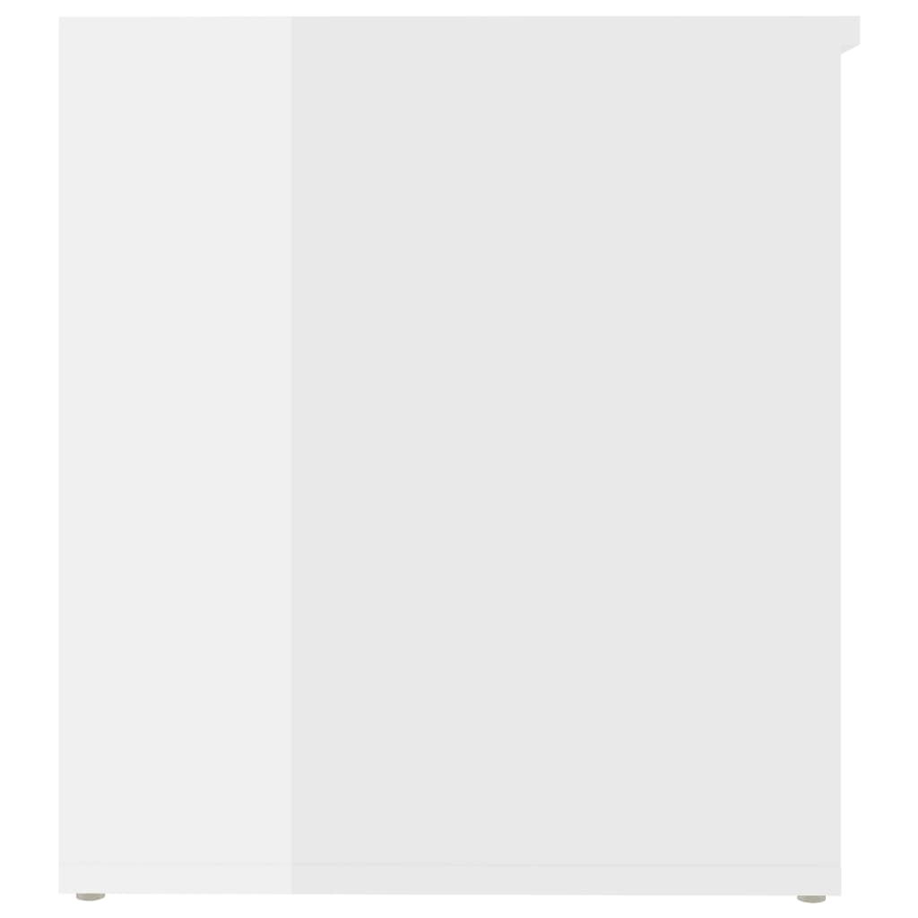 Skrzynia, biała na wysoki połysk, 84x42x46 cm, płyta wiórowa