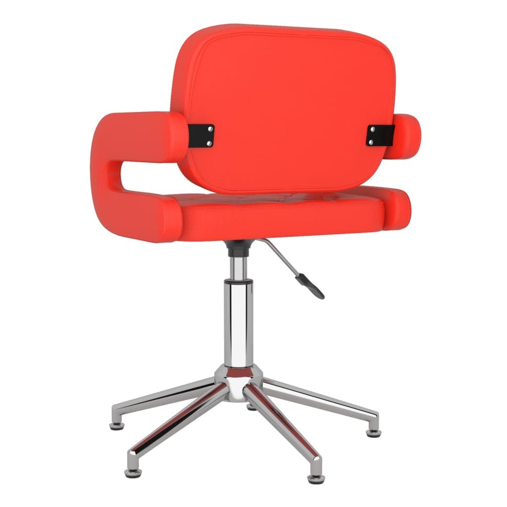 Obrotowe Krzesło Biurowe, Czerwone, Sztuczna Skóra