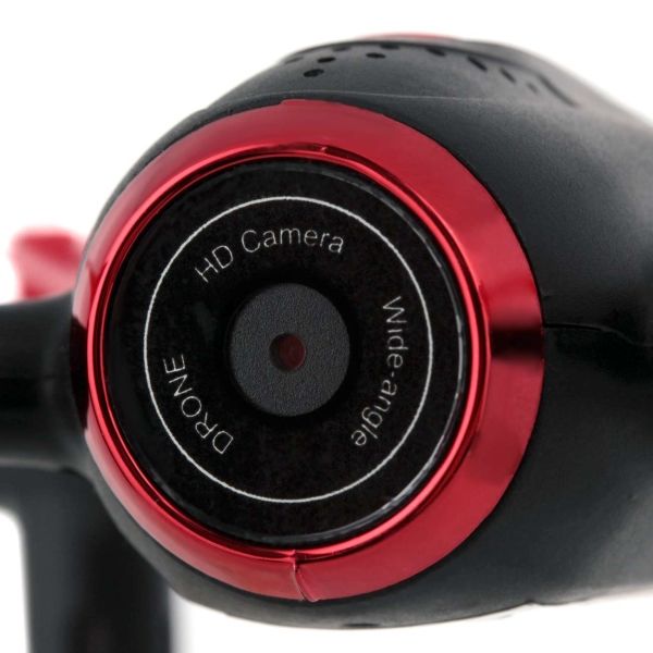Syma X22SW (D350WH, kamera FPV WiFi, 2.4GHz, żyroskop, auto start, zawis, zasięg do 25m, 17.6cm) - Czerwony