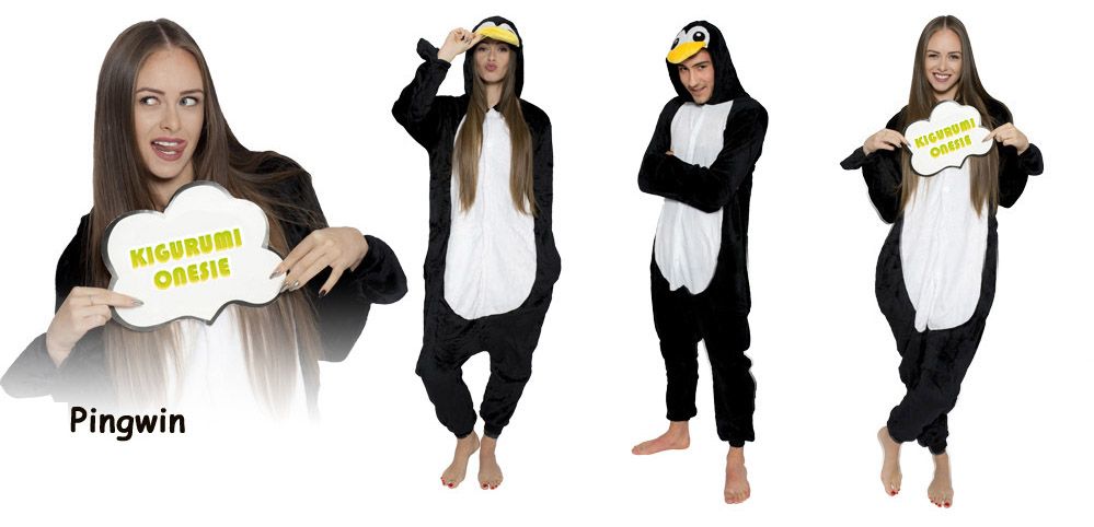 Pingwin Kigurumi Onesie dres piżama kombinezon XL