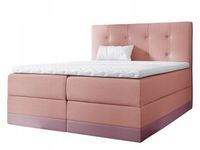 Łóżko kontynentalne ROYAL 160 tapicerowane materac