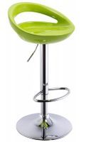 Hoker krzesło obrotowe "Uśmiech" chromowany Zielony jasny