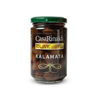 Jakościowe Oliwki Odmiany Kalamata z Pestką "Olive Kalamata | Kalamata Olives" 300g Casa Rinaldi
