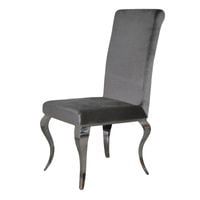 Krzesło glamour Premier Grey szare krzesło tapicerowane