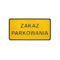 Zakaz parkowania - Tablica tłoczona - AL 3D , 29 x 15