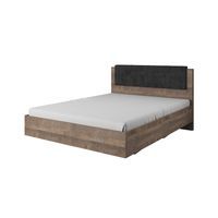 Industrialne łóżko drewniane 160 x 200 cm Alecon - Dąb Sand Grange / Matera