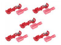 Szybkozłączki rozgałęźne typ-T czerwone 0.5-1.5mm kw 22-18 AWG 15A (5 szt.)
