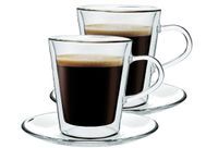 Szklanki Termiczne do Kawy Lungo Herbaty 220ml 2 sztuki