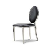 Krzesło Ludwik glamour Black Croco krzesło tapicerowane ekoskóra