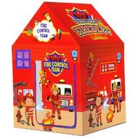 Namiot Domek Straż Pożarna Dla Dzieci Czerwony 12cm x 82 cm