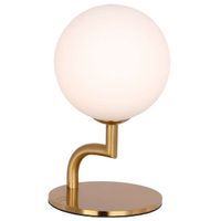 Stołowa LAMPA loft CGBRANCHTAB COPEL szklana LAMPKA kula stojąca na biurko mosiężna biała