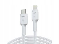 Kabel USB typ C - Apple Lightning Green Cell 1 m biały