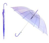 PARASOL SKŁADANY parasolka transparentny fiolet 72 cm BQ13C