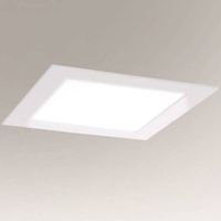 Wpust LAMPA sufitowa TOTTORI IL 8582 Shilo podtynkowa OPRAWA kwadratowa LED 10W 4000K do łazienki IP44 biała glenn