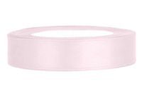 Tasiemka satynowa, różowa pudrowa jasna, 12 mm / 25 m