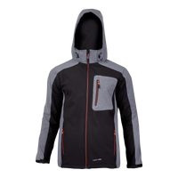 Kurtka softshell z kapt. czar.-szar.-pom., "xl", ce, lahti