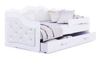 łóżko tapicerowane LILI 160x80 biały + materac
