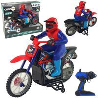 Motor Crossowy Zdalnie Sterowany 1:10 2.4G Niebieski 20 km/h Dym Dźwięk