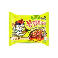 Buldak Hot Chicken Jjajang | Instant Makaron Smażony o Smaku Kurczaka w Sosie Jjajang z Czarnej Fasoli "Jjajang Hot Chicken Flavor Ramen" 140g SamYang