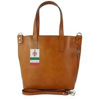 Włoska torebka skórzana na ramię ,shopper mieści A4 ,Vera Pelle ,Camel SB586C