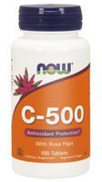 Witamina C z Dziką Różą 500 mg C-500 (100 tabl.) NOW Foods