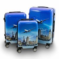 17186 Zestaw walizek podróżnych Berwin 3w1 z poliwęglanu AIRCRAFT