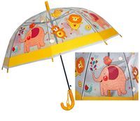 Przezroczysta głęboka parasolka dziecięca, w zwierzątka