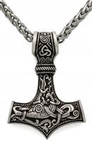 Srebrny Męski Naszyjnik Thor Młot Mjolnir Celtic