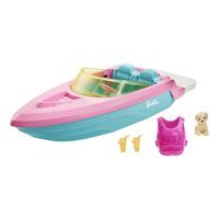 Barbie Motorówka łódź + akcesoria i piesek GRG29