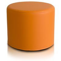 Pufa Roller Ekoskóra Ekoskóra Dolaro - E4 pomarańczowy, Materiał - Ekoskóra