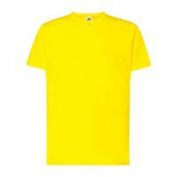 Żółty T-shirt 170 g z nadrukiem folią Flex L