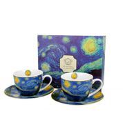 FILIŻANKI ZE SPODKIEM DUO VAN GOGH GWIEŹDZISTA NOC 250 ML X 2 SZT