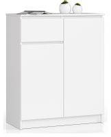 KOMODA K 80 cm 2 DRZWI 1 SZUFLADA BIAŁA