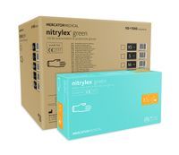 Rękawice nitrylowe nitrylex green XS karton 10 x 100 szt