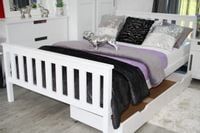 Łóżko drewniane IZA 120x200 BIAŁE + stelaż sypialnia producent