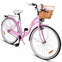 Rower Miejski MalTrack Citybike Dreamer 1-speed Pink 28" + Koszyk Biały