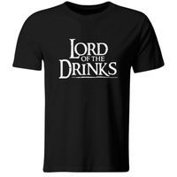 Koszulka Lord of the Drinks, parodia Władcy Pierścieni, czarna, M