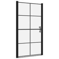 Drzwi prysznicowe, hartowane szkło, 100x178 cm, czarne