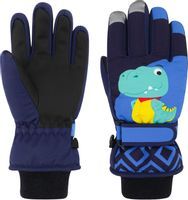 Rękawiczki Narciarskie Dla Dzieci Zimowe Ciepłe Xs Dinozaur