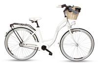 Damski rower miejski Goetze Style 28 3b + kosz / Biały